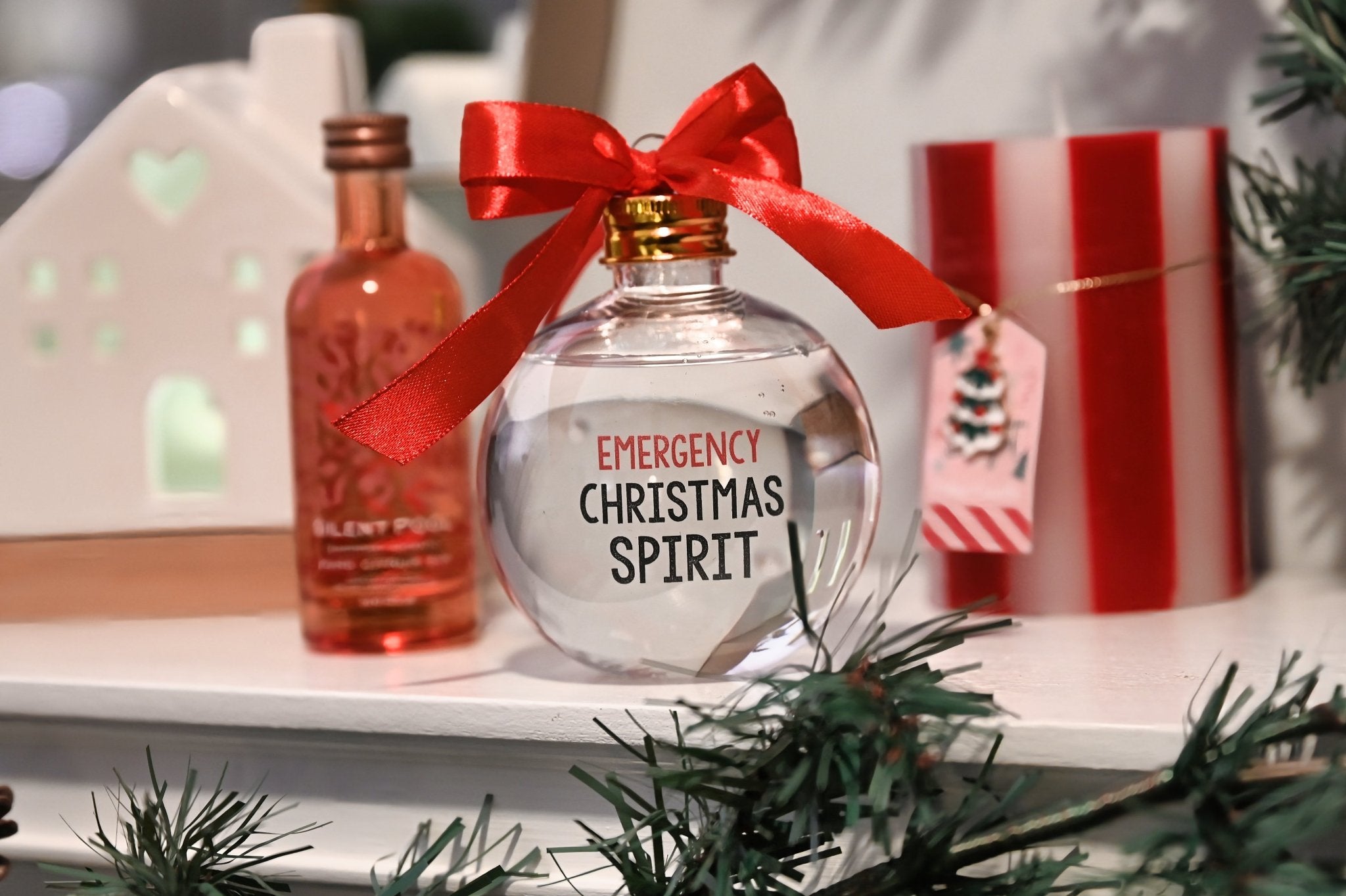 Funny Christmas bauble - emergency Christmas spirit